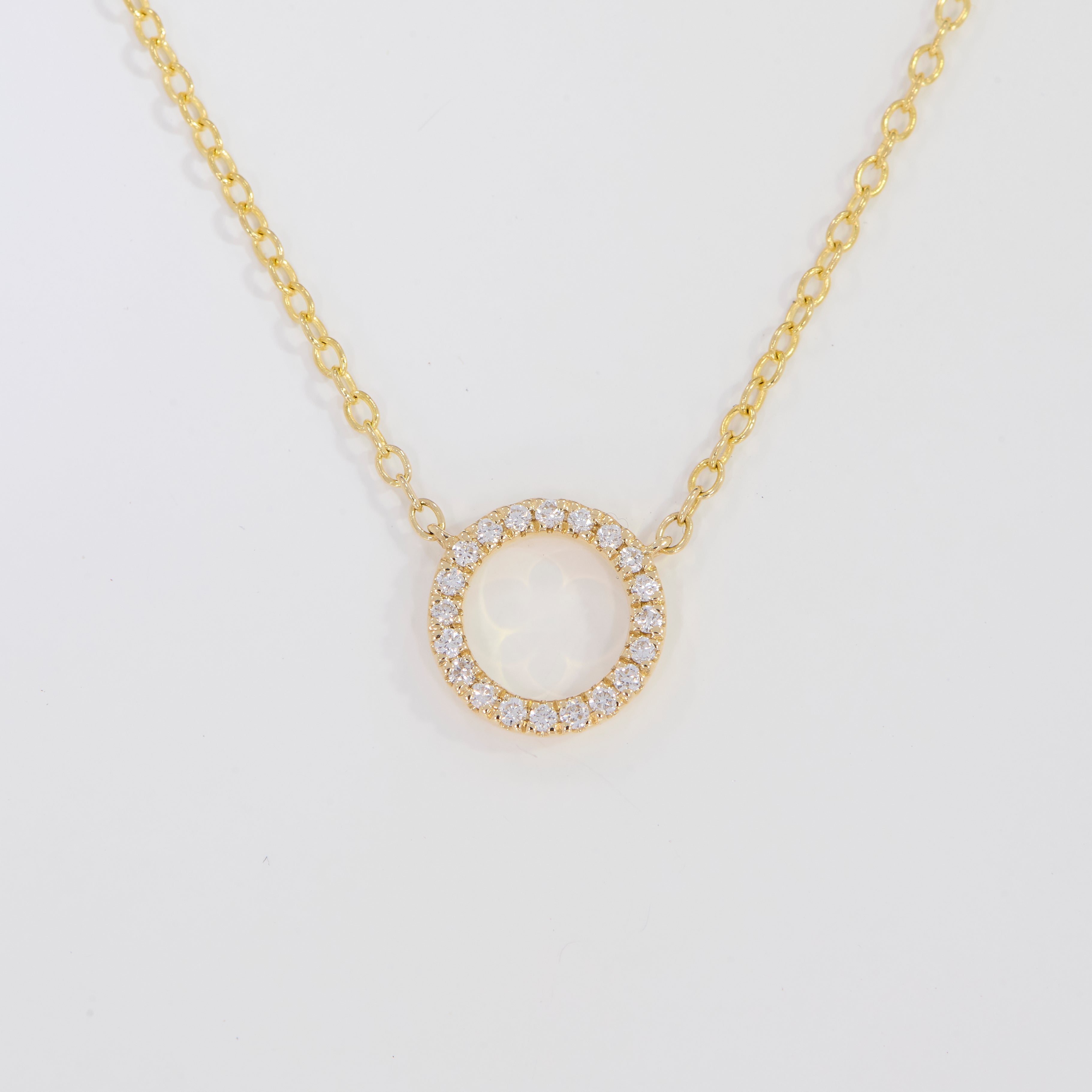 Collier 14 kt 0,10 ct tw-si ( Ø 9MM )