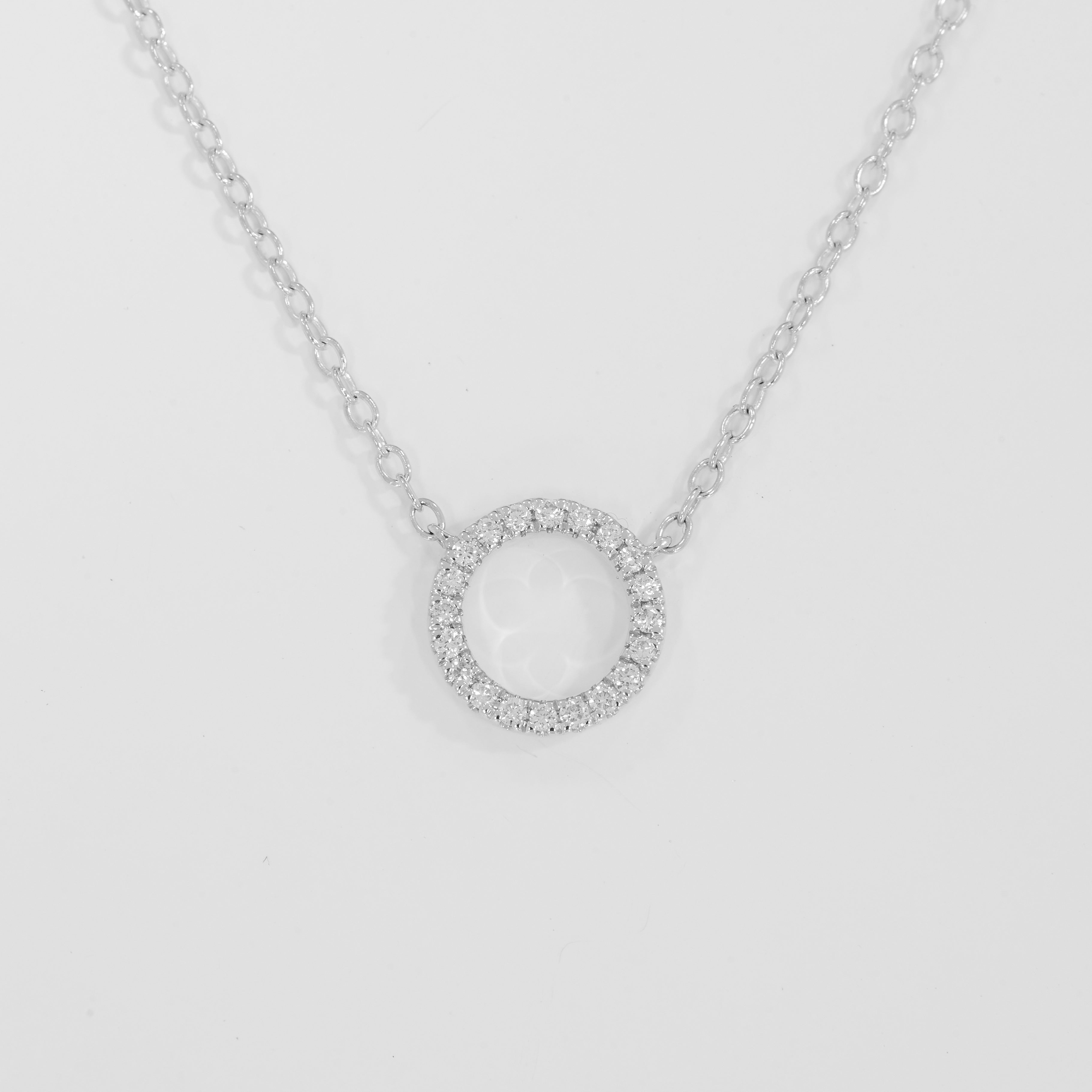 Collier 14 kt 0,10 ct tw-si ( Ø 9MM )