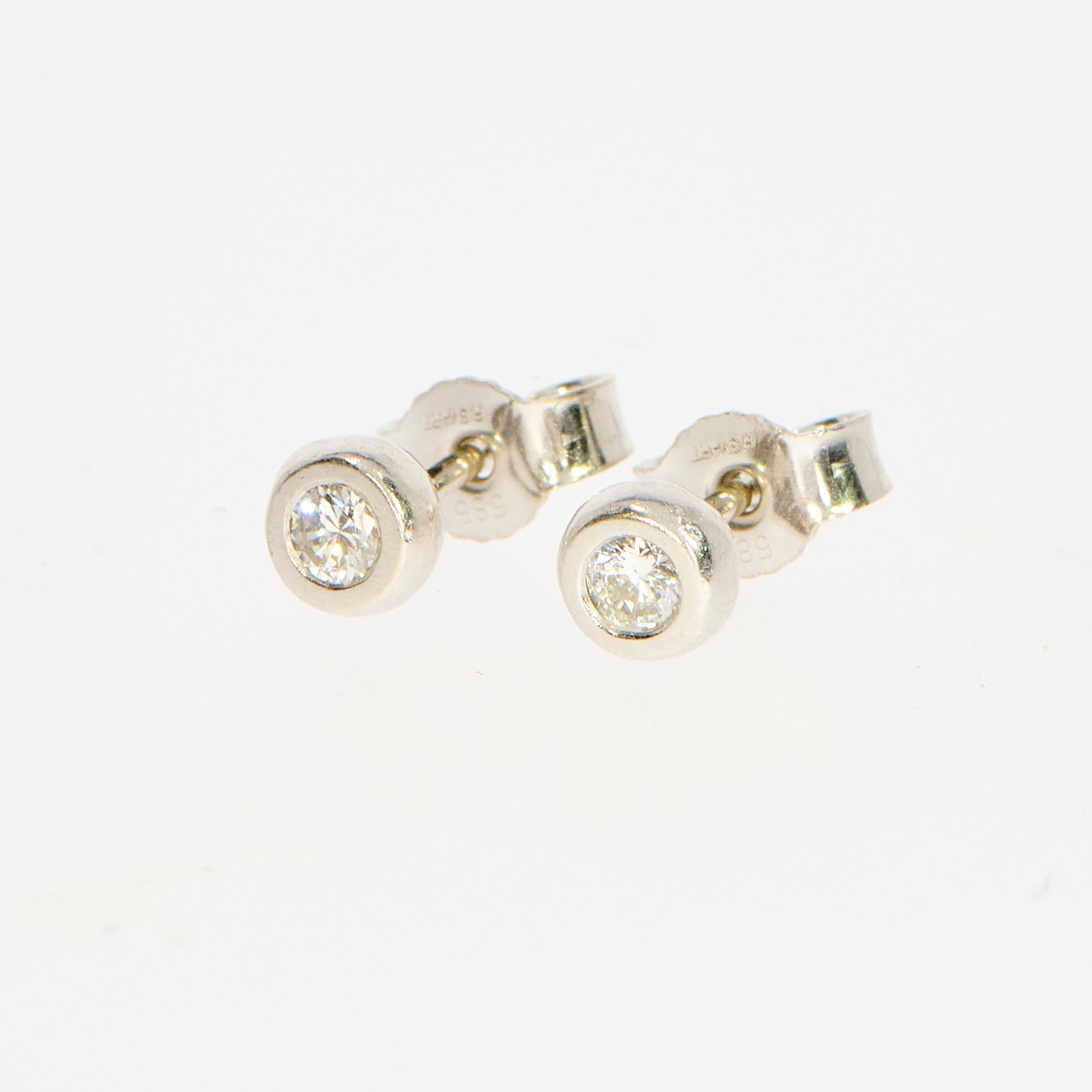 Ørering 14kt ca.0,20ct tw-vs