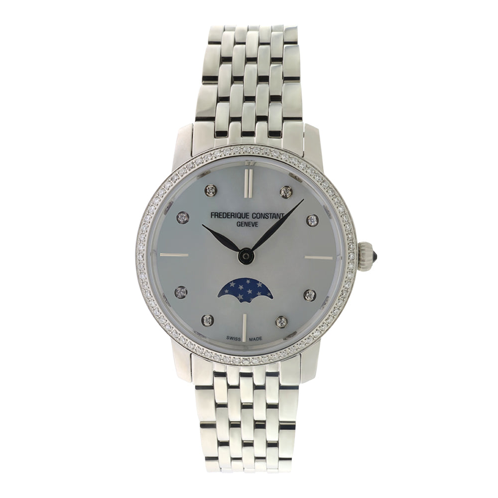 Frederique Constant Slimline Ladies Moonphase med diamanter