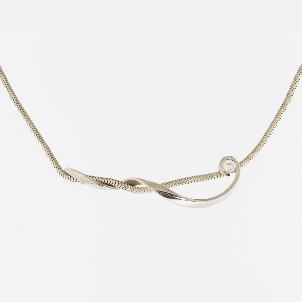 Collier 14kt ca.0,15ct tw-vs
