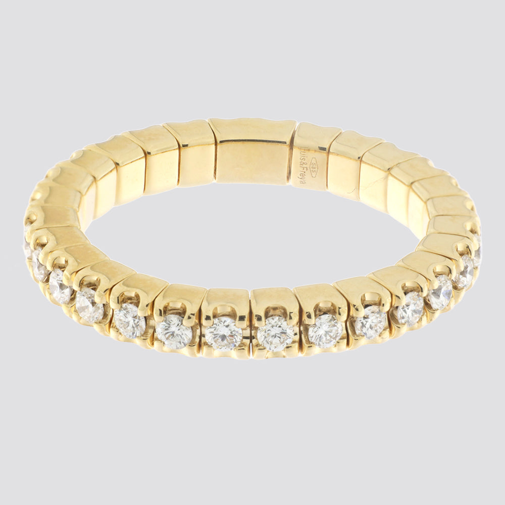 Gigtring i 14 kt. guld med 0,84 ct. G/H-VS diamanter