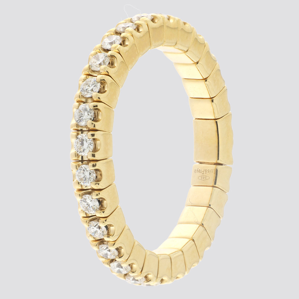 Gigtring i 14 kt. guld med 0,84 ct. G/H-VS diamanter