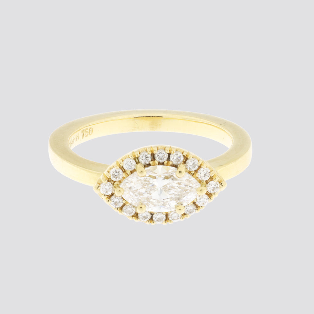 Ring 18kt guld med diamanter