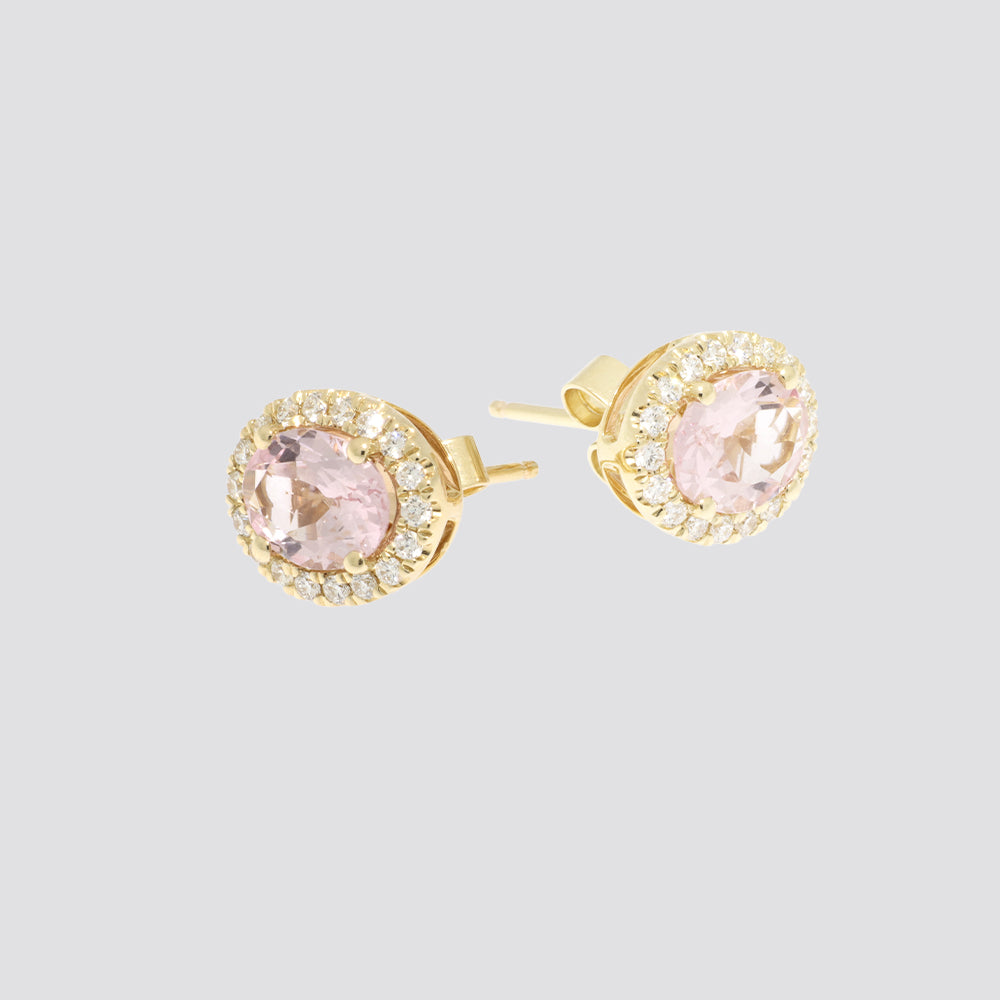 Ørering 14kt 0,35ct tw-si 1,85ct morganite