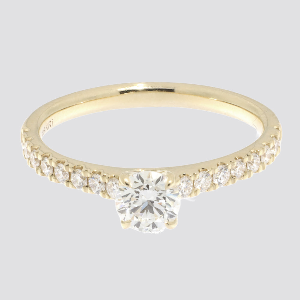 Ring 14kt 0,80ct tw-si