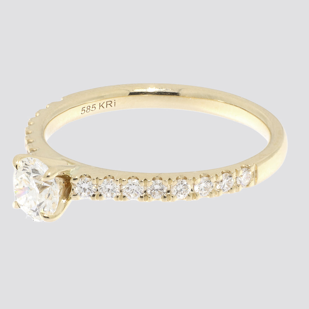 Ring 14kt 0,80ct tw-si