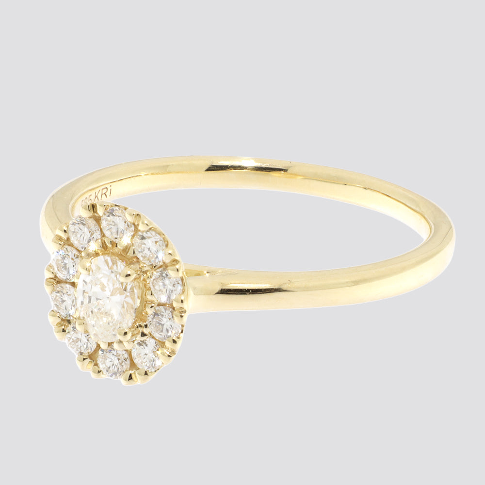Ring 14kt 0,38ct tw-si