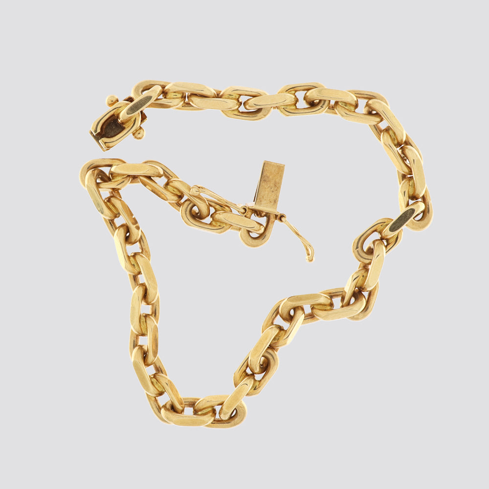 Armbånd - ANKER FASET 14KT 19CM