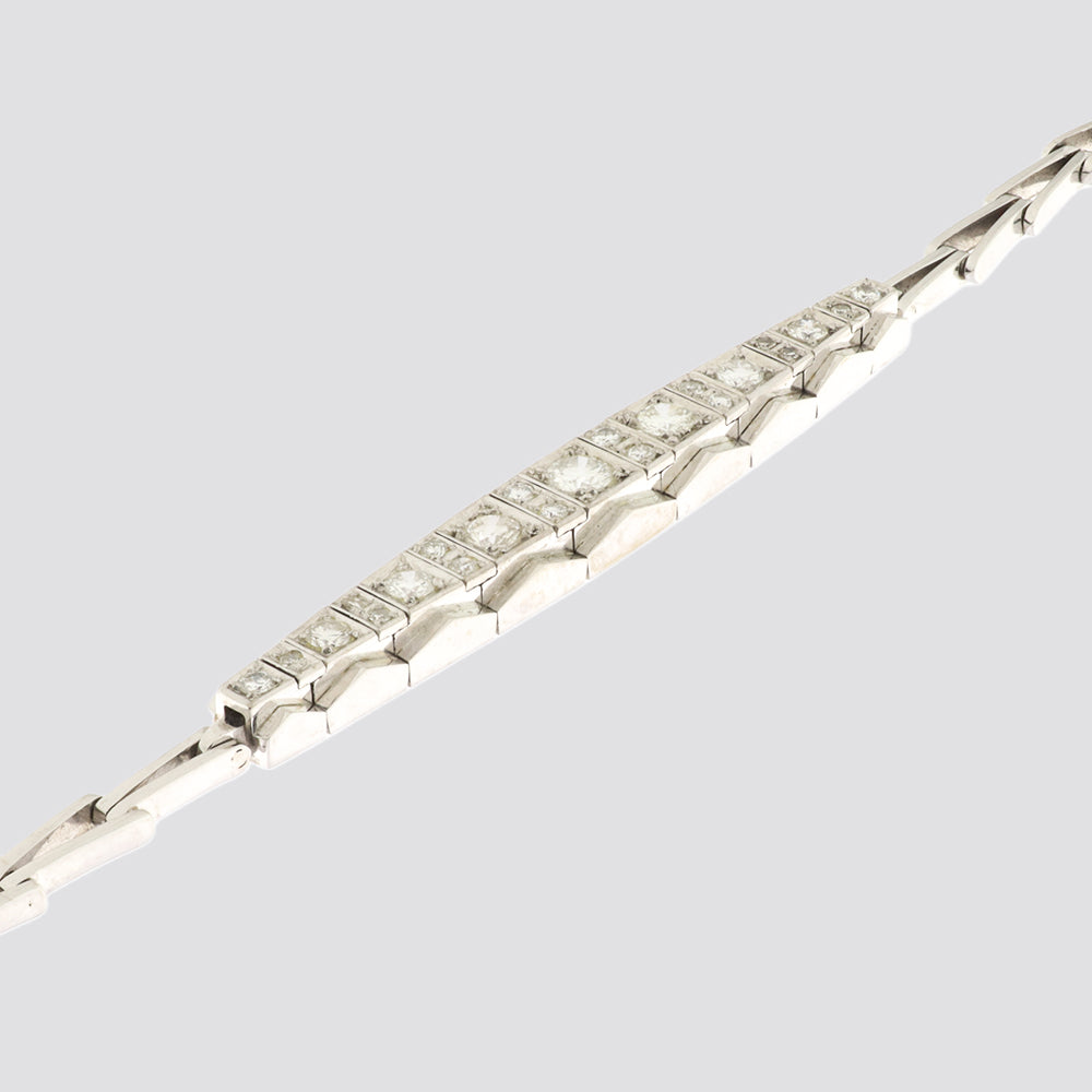 Armbånd 18kt med ca 1,20ct tw-vs/si