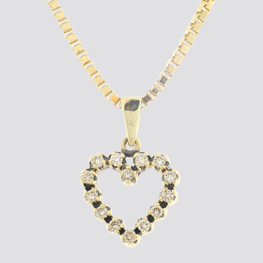 Collier 14kt ca.0,30ct tw-si
