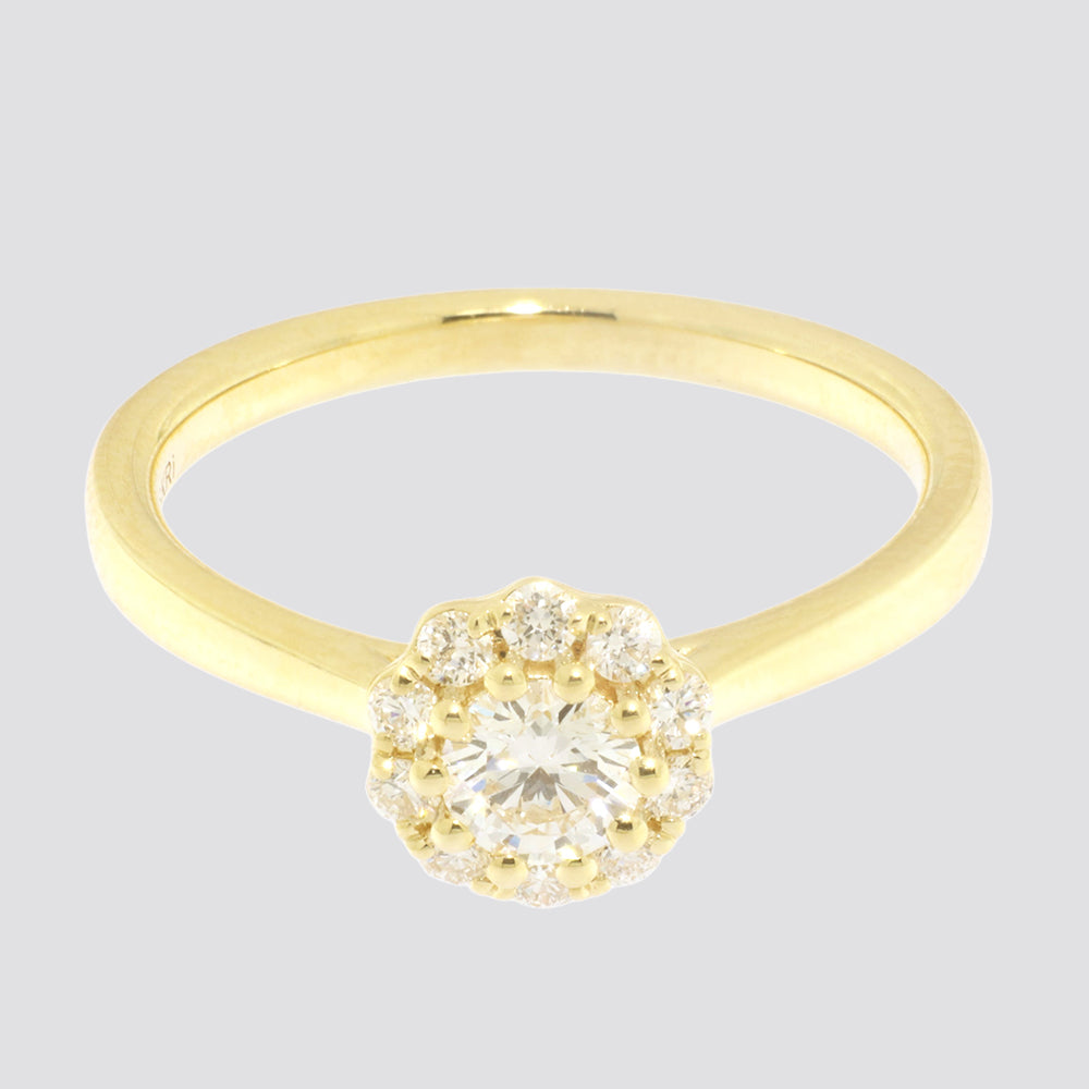 Diamantring i 9 kt. guld eller hvidguld – 0,56 ct.