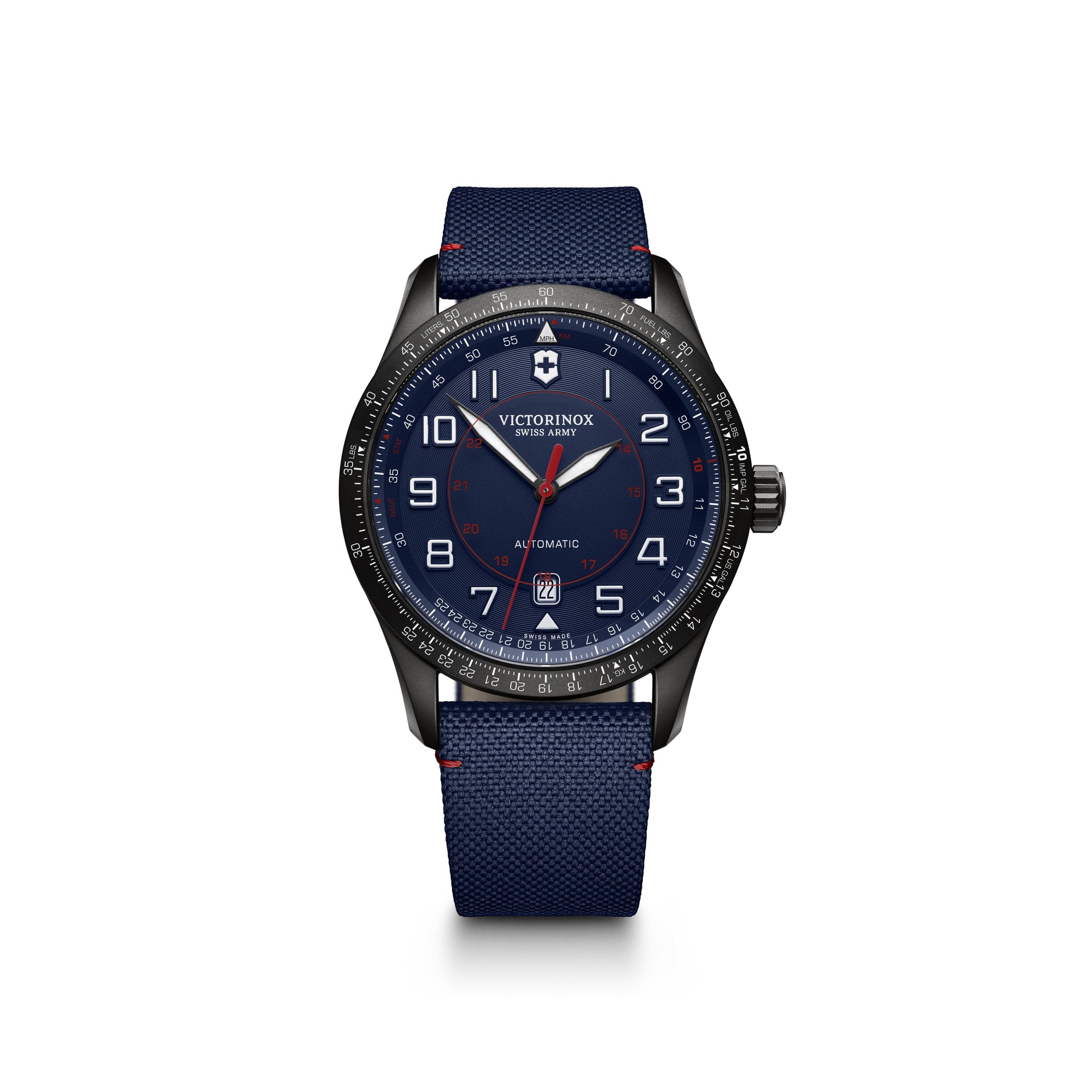 Airboss Blå/Læder Ø42 mm