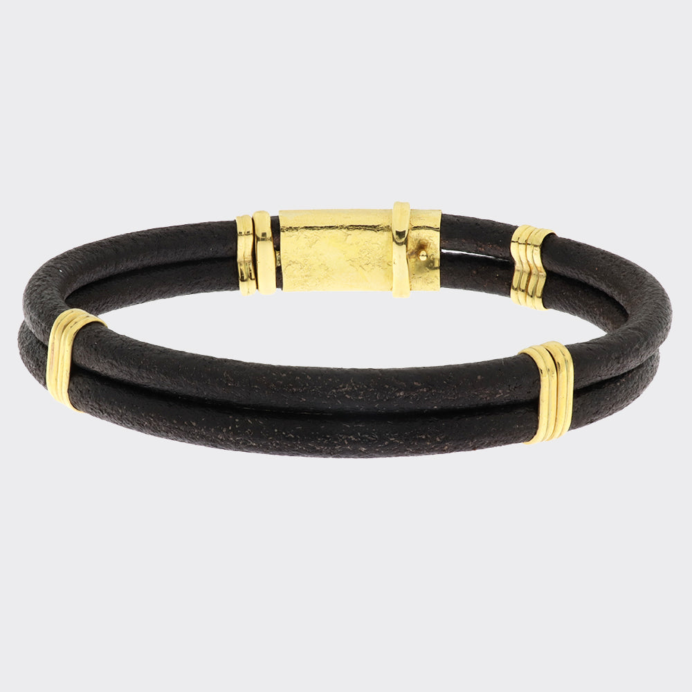 Misani armbånd læder 18kt