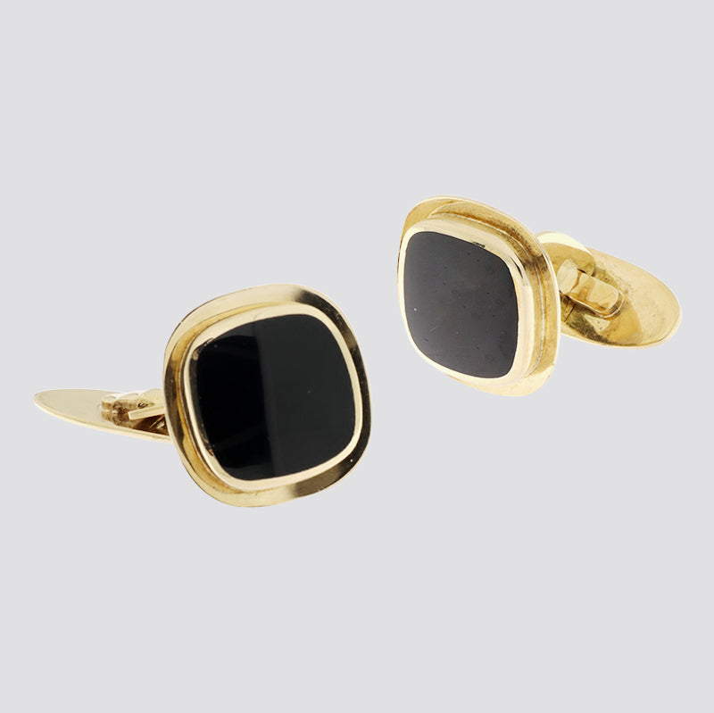 Manchetknapper 14kt onyx