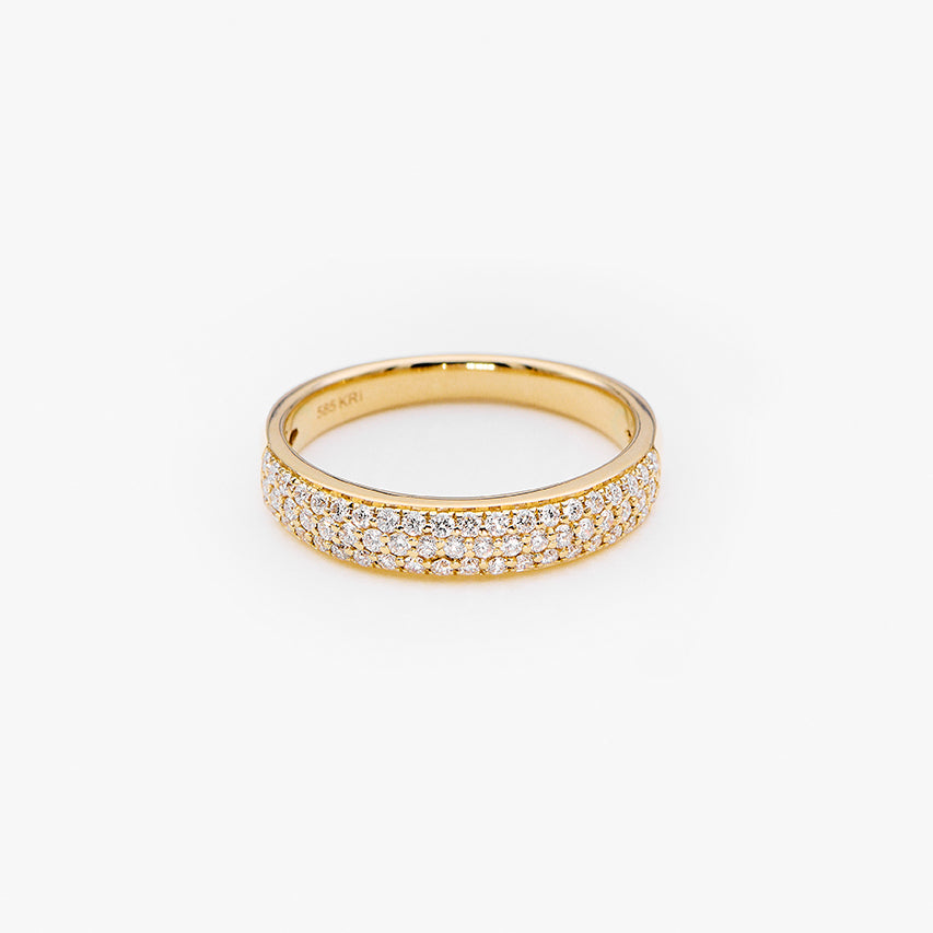 Pavering 14KT Guld 0,45CT W-SI