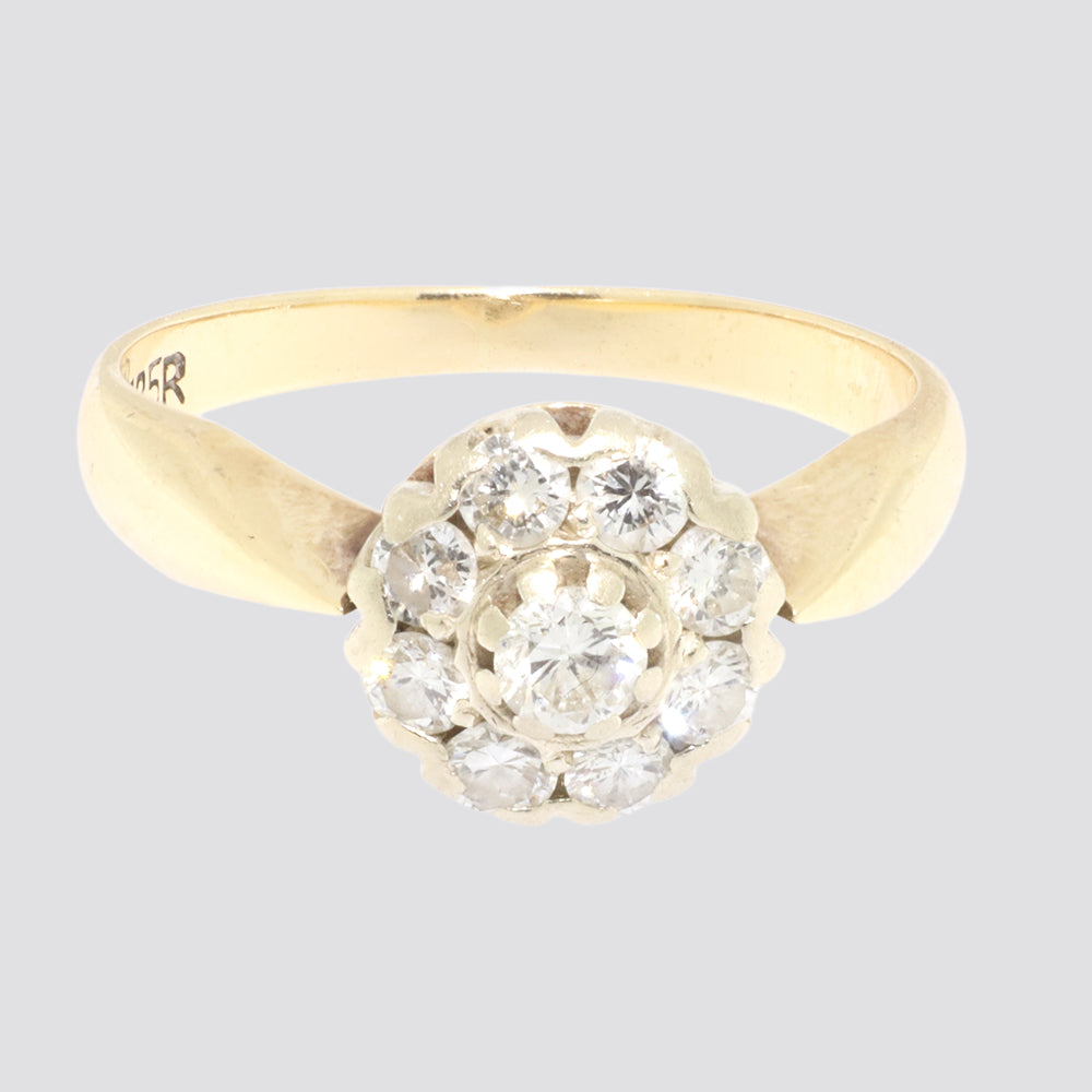 Rossetring 14kt ca.0,35ct tw-vs