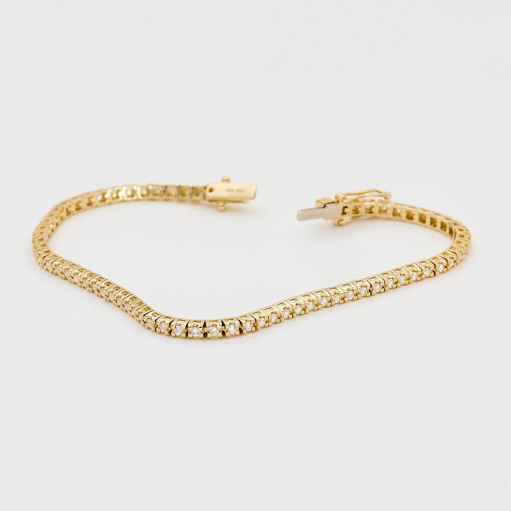 Tennisarmbånd 9kt 1,00ct w-si