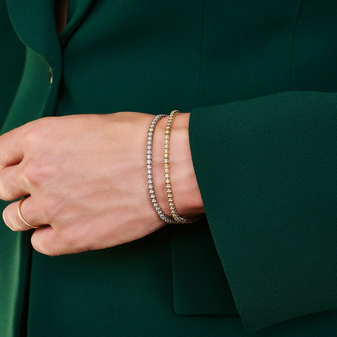 Tennisarmbånd 9kt 1,00ct w-si