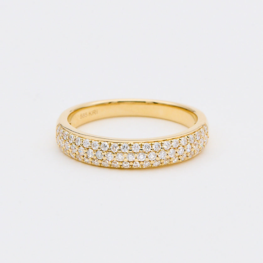 Pavéring i guld 14 kt 0.45 ct TW-SI