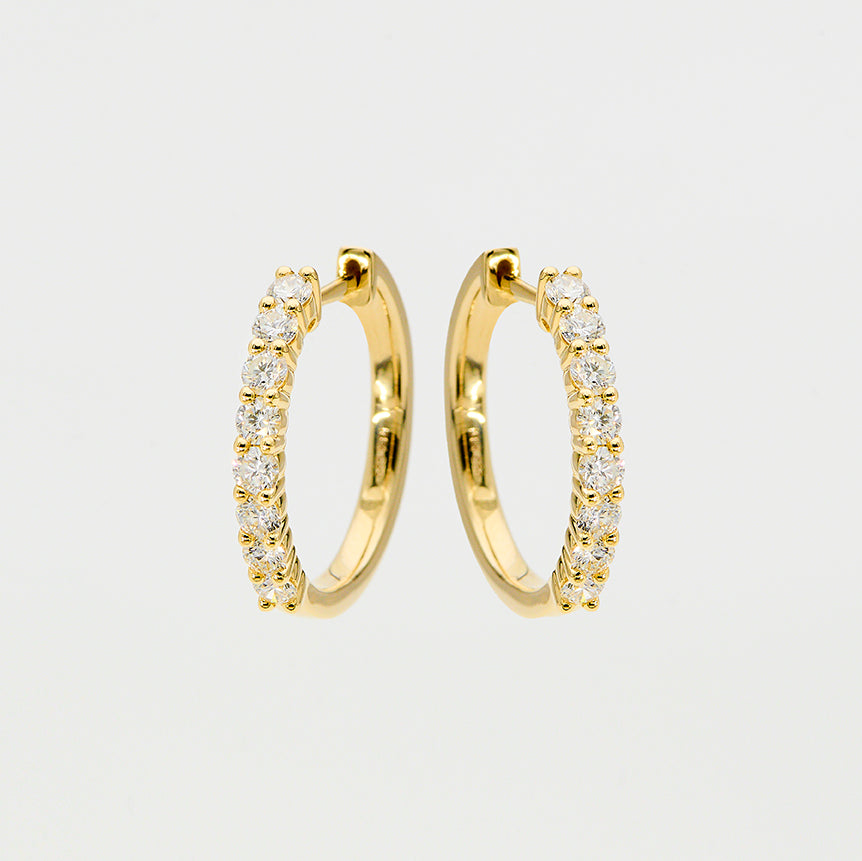 Hoops Diamant Øreringe i 14 kt. Guld - 0,78 ct. W.SI