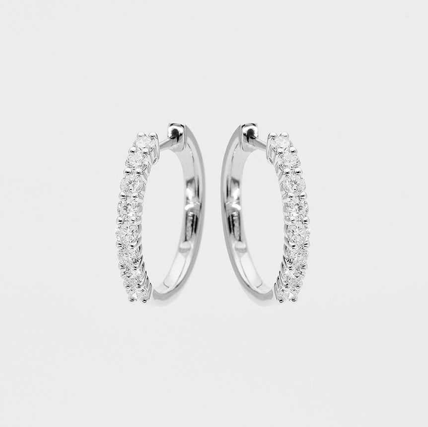 Hoops Diamant Øreringe i 14 kt. Guld - 0,78 ct. W.SI