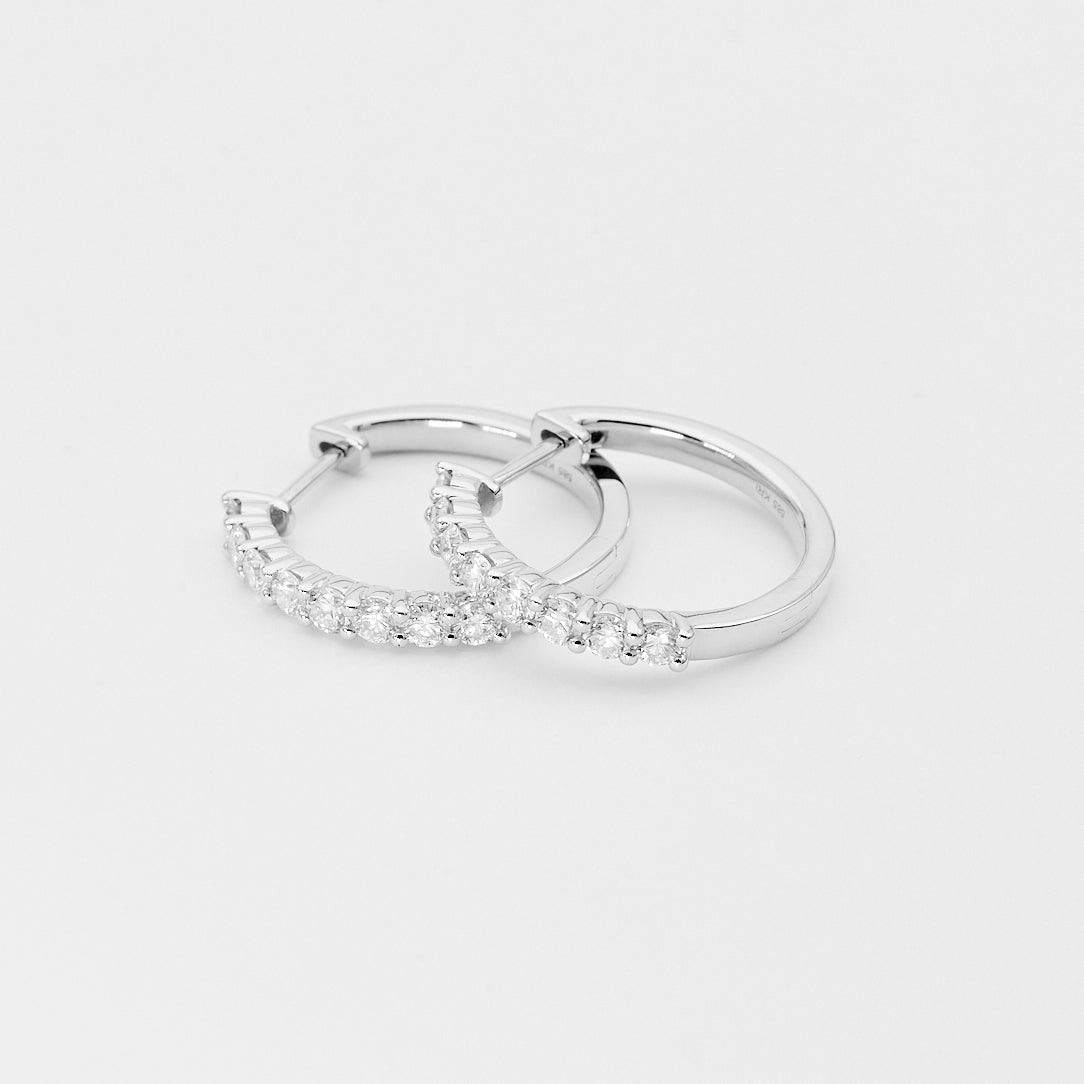 Hoops Diamant Øreringe i 14 kt. Guld - 0,78 ct. W.SI