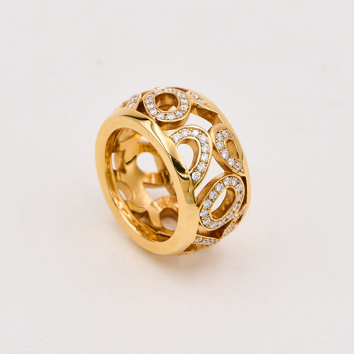 Pavé Ring i 18 kt. rosaguld med diamantmønster, i alt 1,19 ct. TW.VS