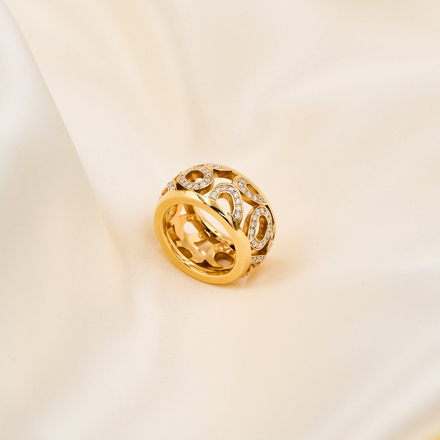 Pavé Ring i 18 kt. rosaguld med diamantmønster, i alt 1,19 ct. TW.VS