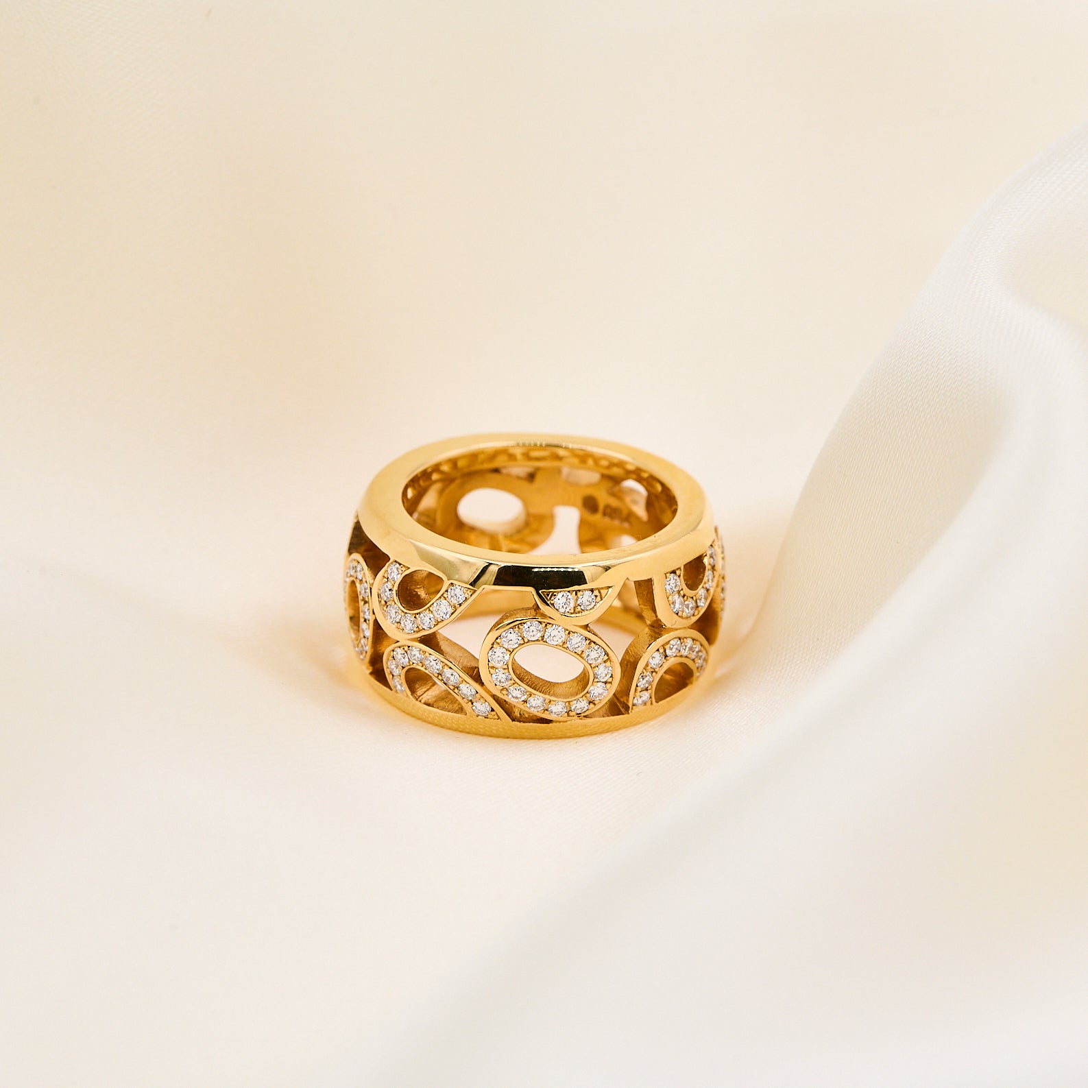 Pavé Ring i 18 kt. rosaguld med diamantmønster, i alt 1,19 ct. TW.VS