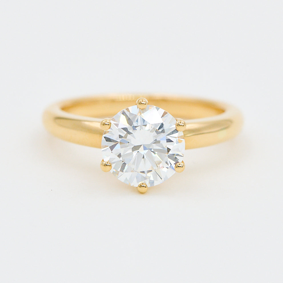 Solitairering i 18 kt. guld, 2,04 ct. H.VVS2