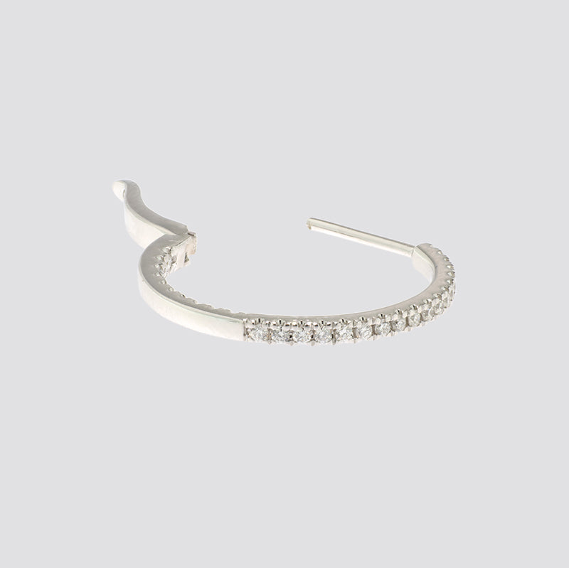 Hoops Øreringe i 9 kt. Guld eller Hvidguld med 0,37 ct. W-SI Diamanter