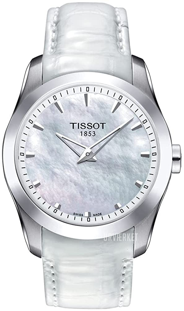 Tissot Couturier Hvid/Læder Ø33 mm