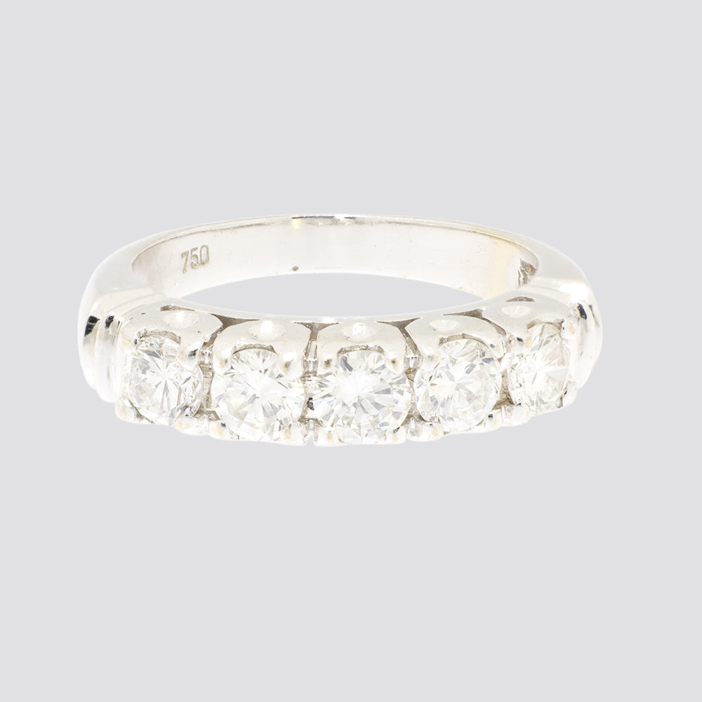 Alliancering 18kt ca.1,00ct tw-vs/si