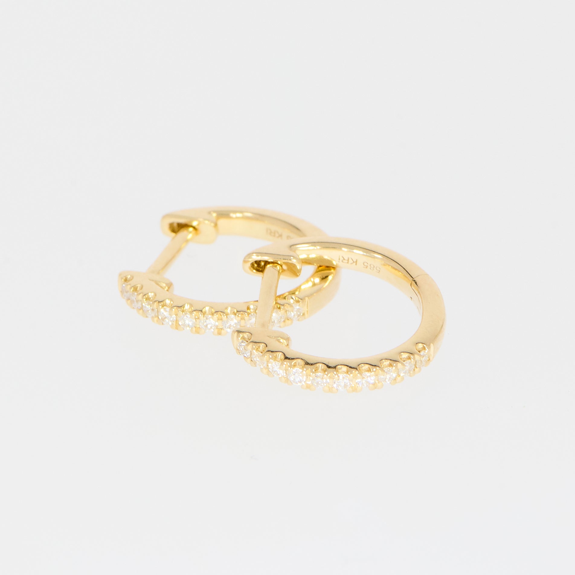 Ørering 14kt 0,10ct tw-si