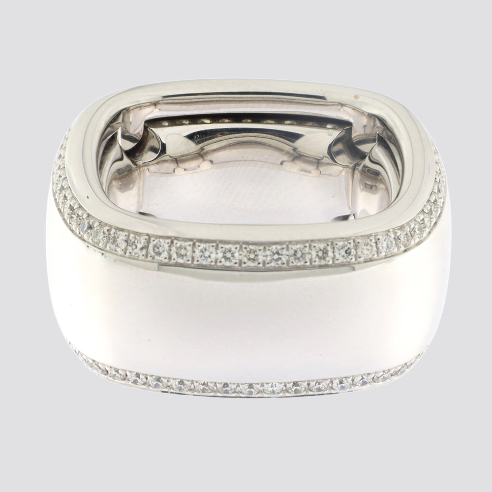 Gigtring i 18 kt. hvidguld med 1,05 ct. TW-SI diamanter