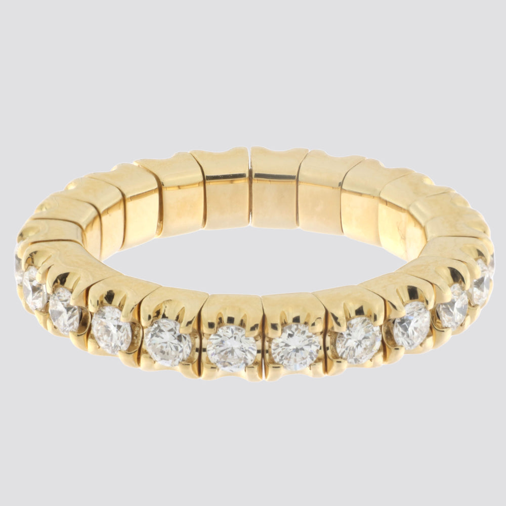 Gigtring i 14 kt. guld med 1,10 ct. G/H-VS diamanter