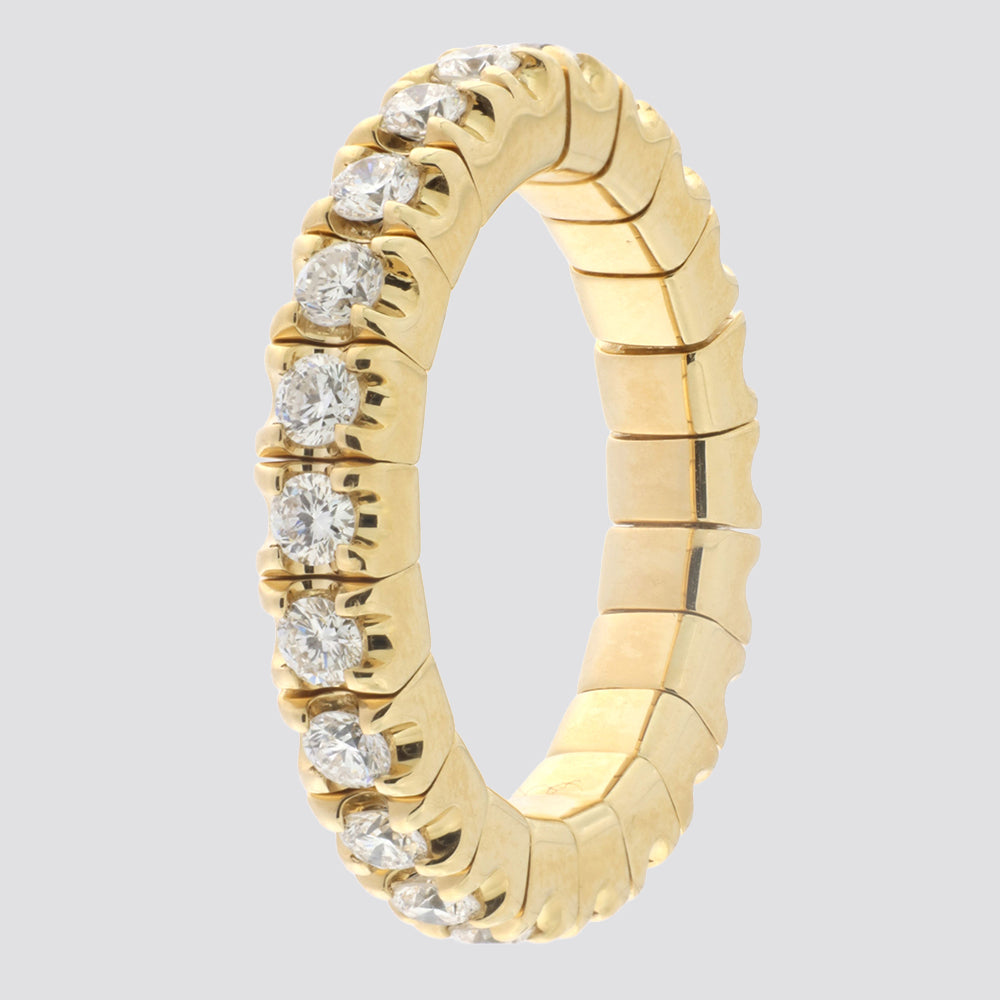 Gigtring i 14 kt. guld med 1,10 ct. G/H-VS diamanter