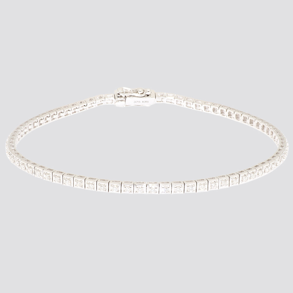 Tennisarmbånd 0,53 ct. i 9 kt hvidguld eller guld