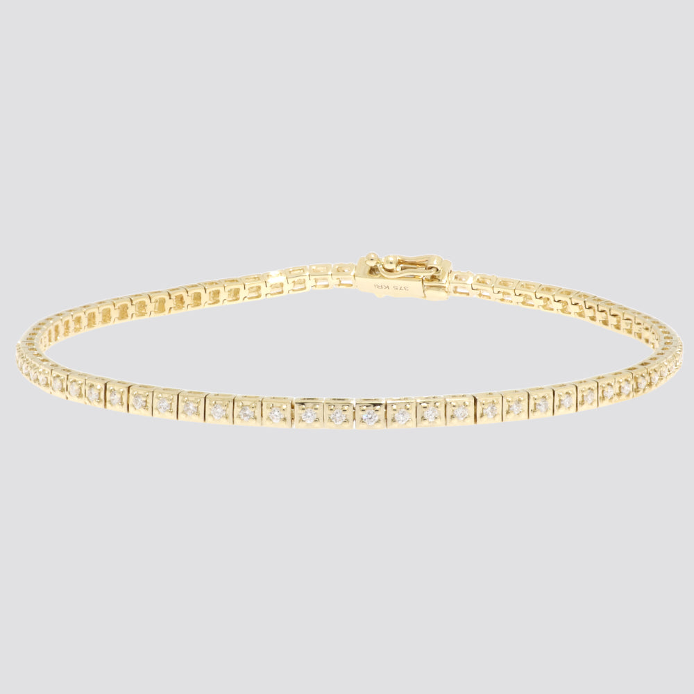 Tennisarmbånd 9kt 0,53ct w-si