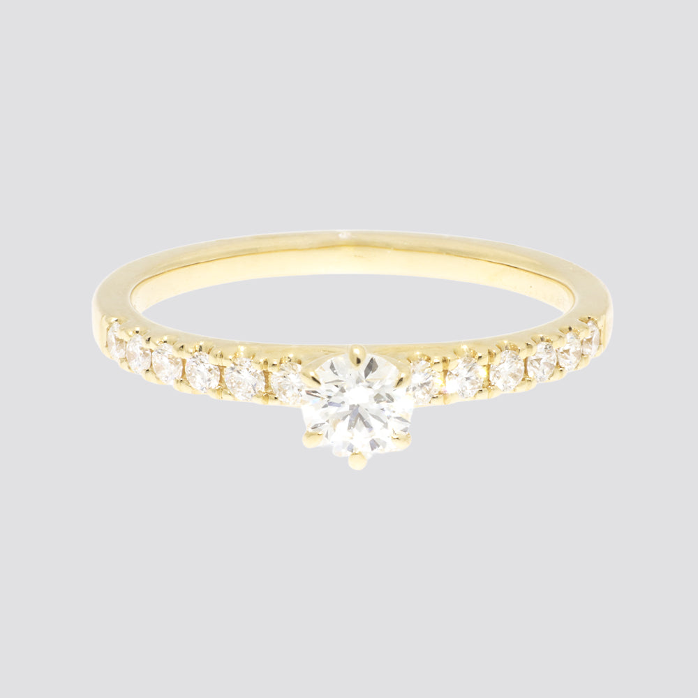 Ring i 14kt 0,55ct tw-si