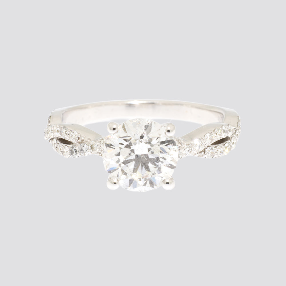 Ring 18KT 1,83CT D-SI2 IGI+ca.0,20ct