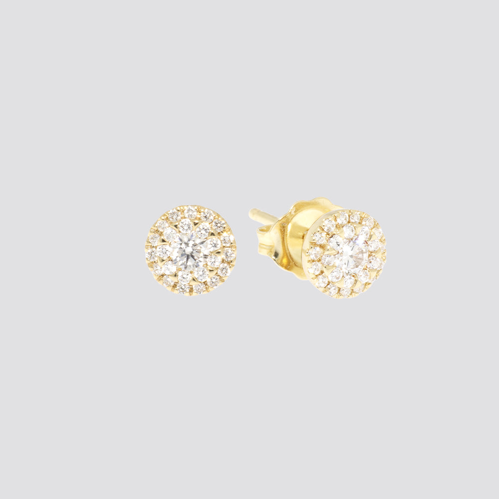 Rosset ørering 14kt 0,31ct tw-si