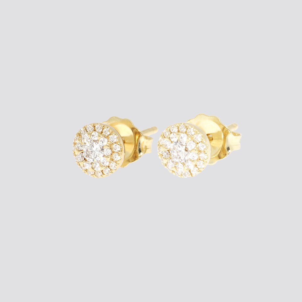 Rosset ørering 14kt 0,31ct tw-si