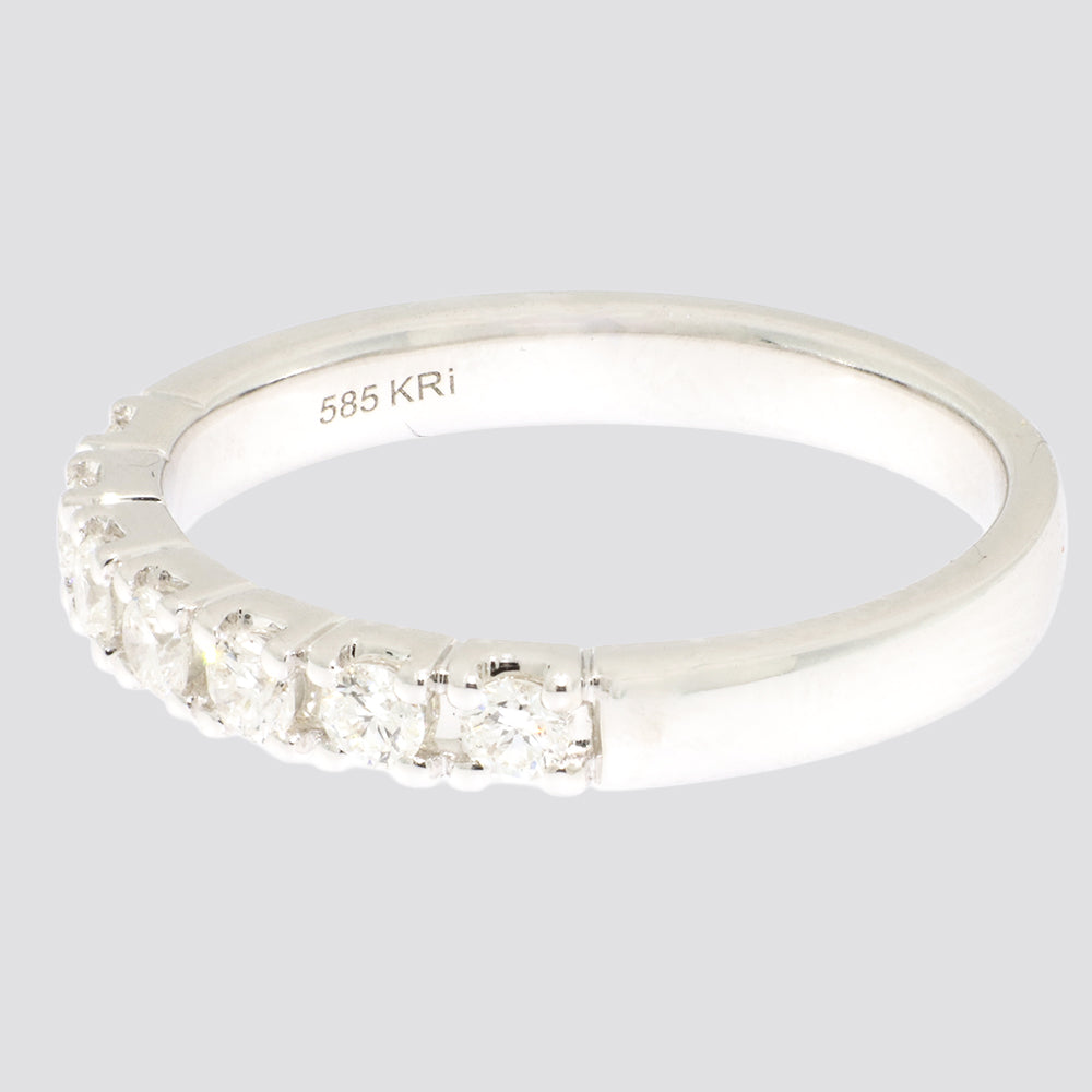 Alliancering i 14 kt. Guld eller Hvidguld med 0,40 ct. TW.SI Diamanter