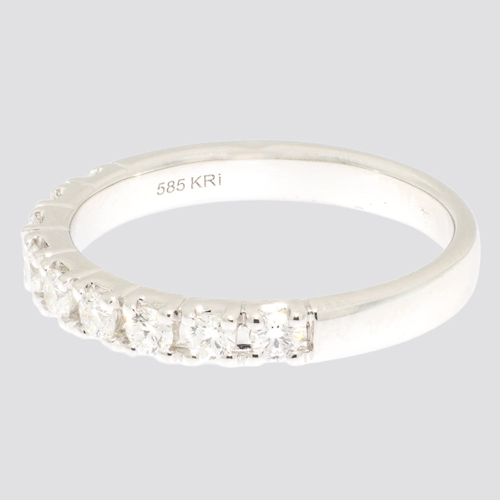 Alliancering i 14 kt. Guld eller Hvidguld med 0,50 ct. TW.SI Diamanter