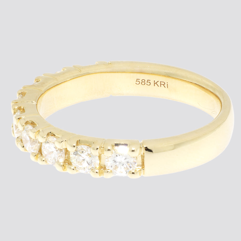 Alliancering i 14 kt. Guld eller Hvidguld med 1,02 ct. TW.SI Diamanter