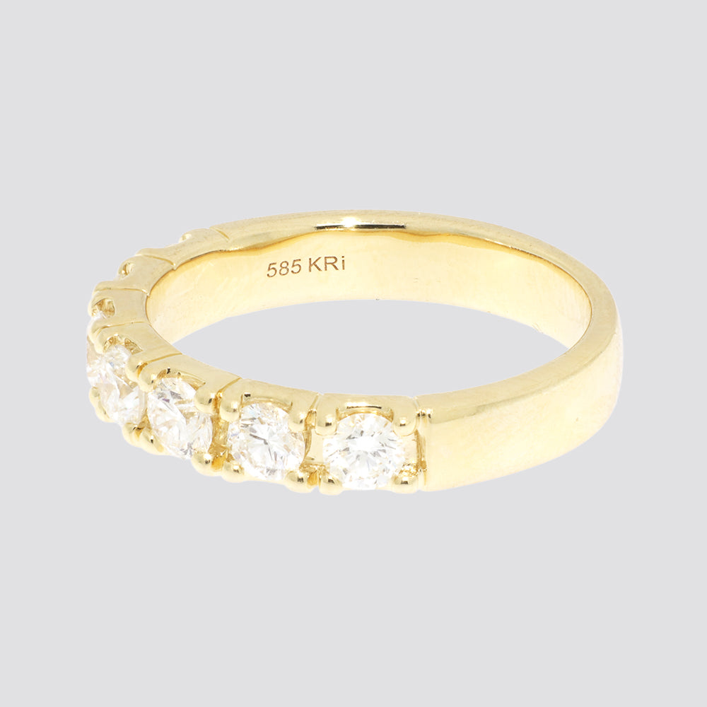 Alliancering i 14 kt. Guld eller Hvidguld med 1,05 ct. TW.SI Diamanter