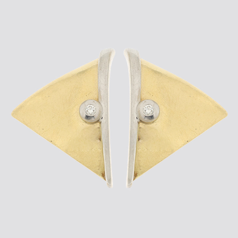 Ole Lynggaard øreclips 14kt ca.0,06ct tw-vs