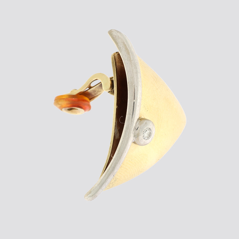 Ole Lynggaard øreclips 14kt ca.0,06ct tw-vs